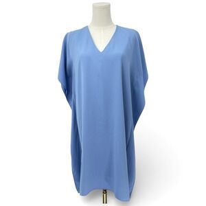 Anna Cate Meredith V Neck Dress S Pastel Blue Loose Relaxed Minimalist